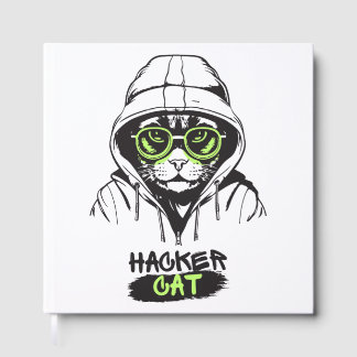 Livre D'or Chat de pirate cyber joueur codeur drôle tech