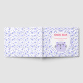 Livre D'or Chat mignon pourpre | Lilac Hearts Baby shower (Complet)