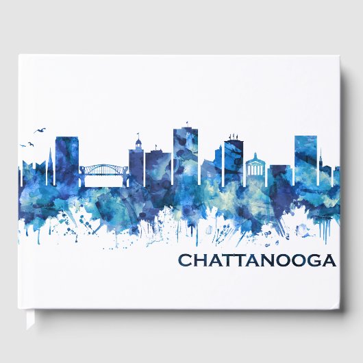 Livre D'or Chattanooga Tennessee Skyline Blue (Recto)