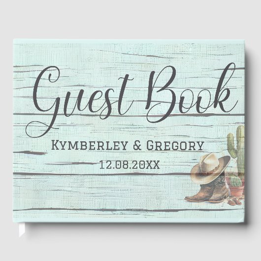 Livre D'or Chaussures de style western rustique turquoise Cha (Recto)