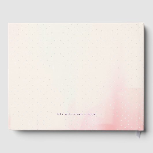 Livre D'or Chaussures Rose Cute Baby shower Fairy Dust Girl (Verso)