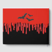 Livre D'or Chauves-souris gothiques et sang rouge qui goutte  (Verso)