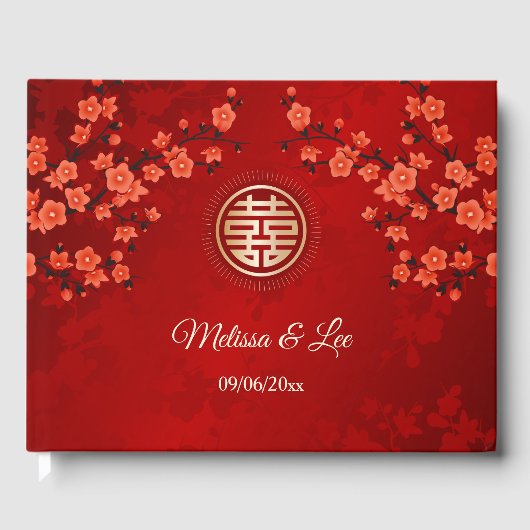 Livre D'or Cherry Blossom Mariage chinois (Recto)