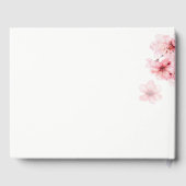 Livre D'or Cherry Blossom Pink White Wedding (Verso)