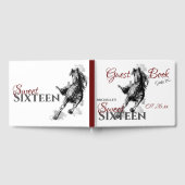 Livre D'or Cheval Galloping Sweet sixteen personnalisé (Complet)