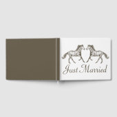 Livre D'or Cheval Mariage Occidental Marié Rustique Brown (Complet)