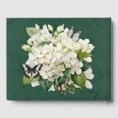 Livre D'or Chic blanc Hydrangea et Mariage papillon (Verso)