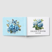 Livre D'or Chic Blue Hydrangea Floral Mariage (Complet)