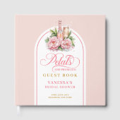 Livre D'or Chic blush and gold petals prosecco guest album (Recto)