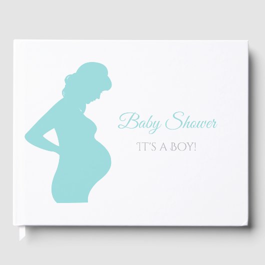 Livre D'or Chic Boy Baby shower Femme Enceinte Bump bébé (Recto)