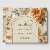 Livre D'or Chic Classic Boho Copper Beige Sage Floral Wedding (Recto)