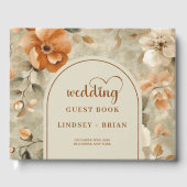 Livre D'or Chic Classic Boho Rusty Beige Olive Floral Wedding (Recto)