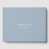 Livre D'or Chic Dusty Blue Couple Monogramme (Verso)