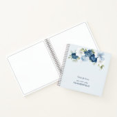 Livre d'or Chic Dusty Blue Floral Mariage (Intérieur)
