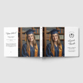 Livre D'or Chic Elegant Script School Emblem Graduation Party (Complet)