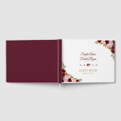 Livre D'or Chic Fall Marsala Floral Bourgogne Mariage (Complet)