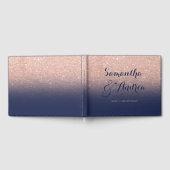 Livre D'or Chic faux rose or parties scintillant marine bleu (Complet)
