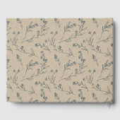 Livre D'or Chic Floral Laurel Wreath Monogram Fête des mariée (Verso)