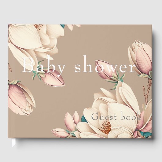 Livre D'or chic magnolia floral (Recto)