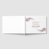 Livre D'or Chic Marsala Maroon Floral Aquarelle (Complet)