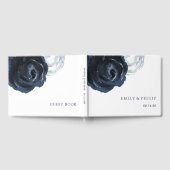 Livre D'or Chic Navy Blue Peony Floral Mariage (Complet)