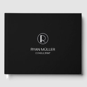 Livre D'or Chic professionnel élégant Plain et Monogramme