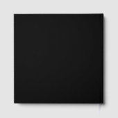 Livre D'or Chic Simple Minimalist Modern Plain Wedding Black (Verso)