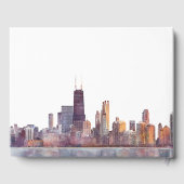 Livre D'or Chicago Skyline Watercolor Wedding (Verso)