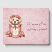 Livre D'or Chien dans un seau Mariage de maman et papa (Recto)