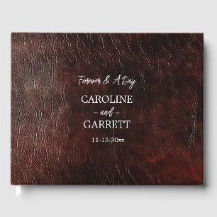Livre D'or Chocolat noir Brown Ouest Faux Cuir