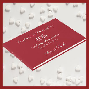Livre D'or CHOISISSEZ VOTRE COULEUR Ruby Red 40th Anniversary
