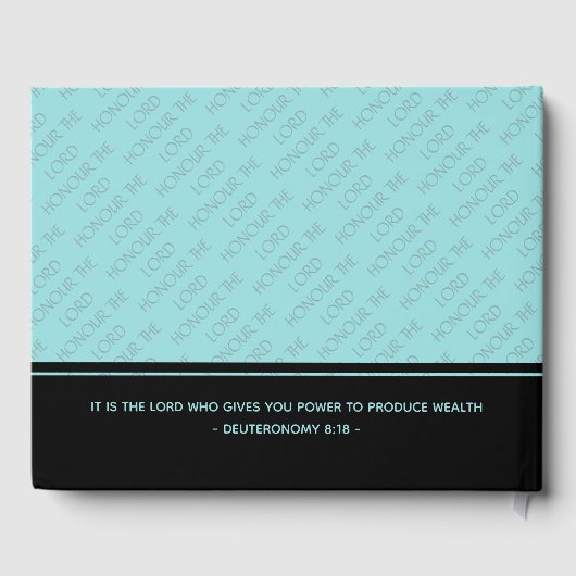 Livre D'or Christian Custom HONNEUR L'ÉTERNEL Visiteurs (Verso)