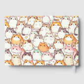 Livre D'or Chubby Cartoon Cat Collection With Hearts (Verso)