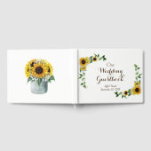 Livre D'or Chute Tournesol Jaune Rustique Mariage de la grang (Complet)