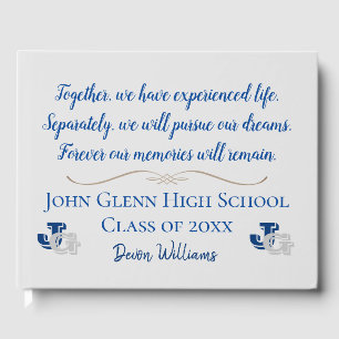 Livre D'or Citation de souvenirs bleus et gris