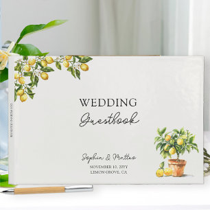 Livre D'or Citron Grove Rustique Italien Mariage à thème