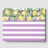 Livre D'or Citrons D'Aquarelle Et Mariage De Lavande (Verso)