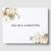 Livre D'or Citrouilles et fleurs d'aquarelle modernes (Verso)