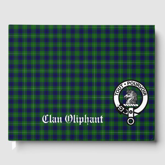 Livre D'or Clan Oliphant Crest Badge & Tartan (Recto)