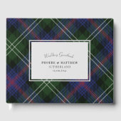 Livre D'or Clan Tartan Sutherland Carreaux Violet Vert (Recto)