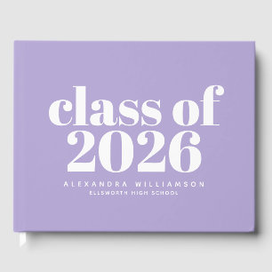 Livre D'or Classe 2026 Moderne Personnalisée Lavande