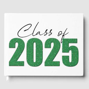 Livre D'or Classe de Parties scintillant verte de 2025
