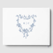 Livre D'or Classic French Blue Ribbon Bow (Verso)