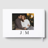 Livre D'or Classic Monogram Elegant Border Wedding (Verso)