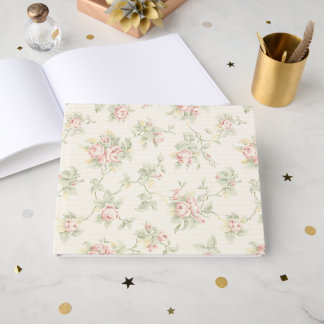 Livre D'or Classic Vintage Pink Rose Vines Wallpaper Pattern