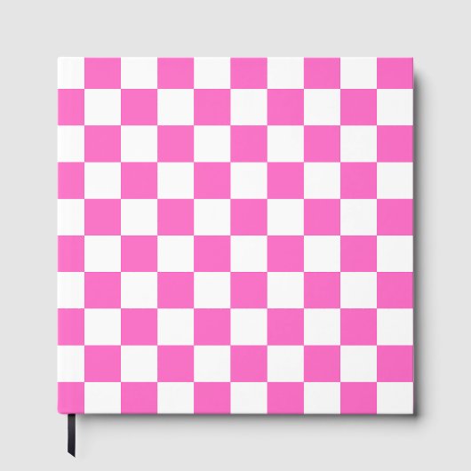 Livre D'or Classic visual pink checkerboard  (Recto)