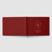 Livre D'or Classic Wine Red Monogram Custom Wedding (Complet)