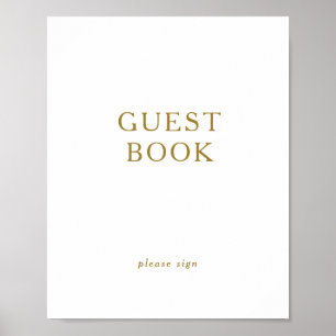 Livre d'or classique minimaliste or Signe