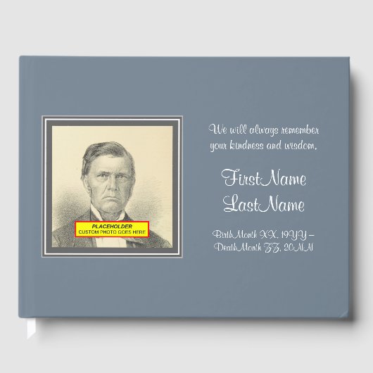 Livre d'or classique, simple funéraire (Recto)