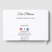 Livre D'or clignote par ajouter nom contact info médias socia (Verso)